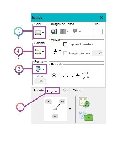 Editar Diseño y Forma de concepto en CmapTools - Modificar Mapa Conceptual en CmapTools